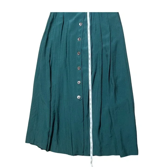 Vintage Green Button Down Maxi Dress with Blazer &‎ Belt Outfit Boho Chic - Picture 6 of 7